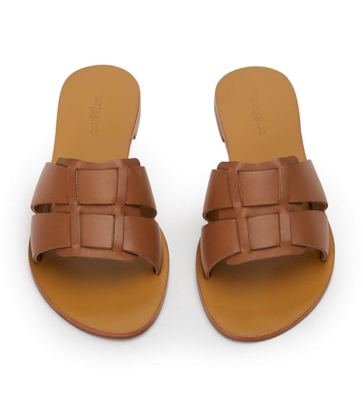 Brown Tony Bianco Force Tan 1cm Sandals | USJZR65742