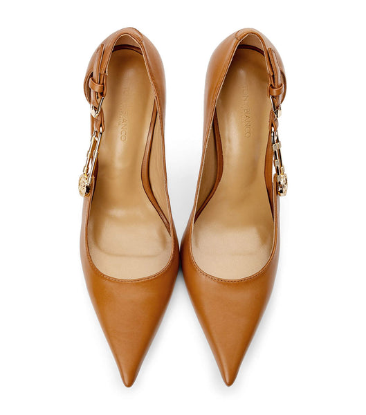 Brown Tony Bianco Glow Tan Como 11cm Court Shoes | USNEJ51537