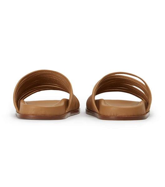 Brown Tony Bianco Libi Biscuit Nappa Slides | FUSUI18131