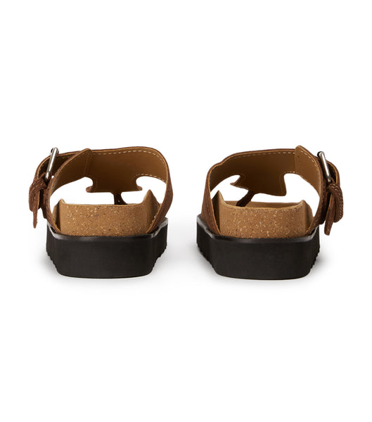 Brown Tony Bianco Marlo Choc Suede 3cm Flat Sandals | USCIF47027