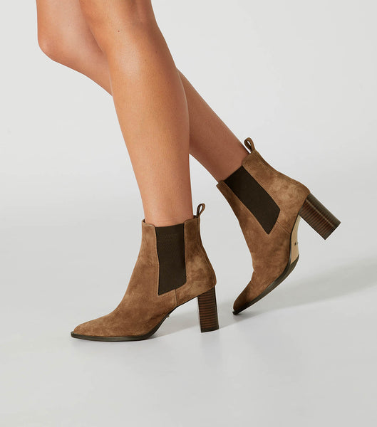 Brown Tony Bianco Piston Saddle Suede 7.5cm Ankle Boots | XUSGW98973