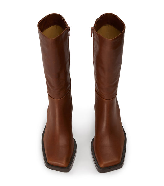 Brown Tony Bianco Prestige Cognac 8cm Knee High Boots | USICD69344