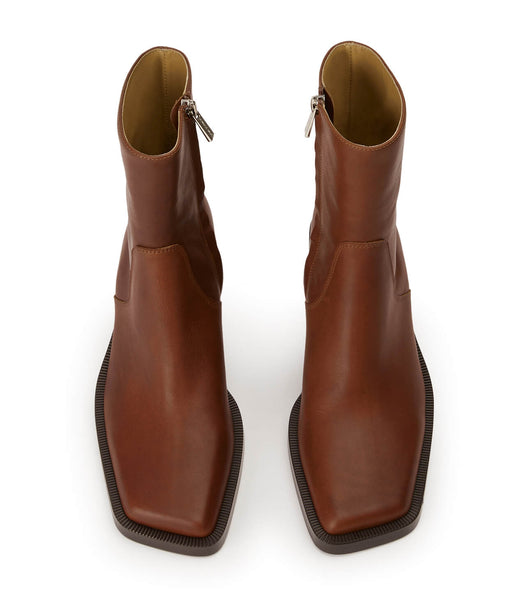 Brown Tony Bianco Prince Cognac 8cm Ankle Boots | BUSSO95566