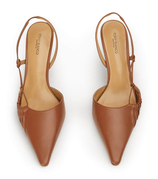 Brown Tony Bianco Sakai Tan Capretto 8cm Event Heels | PUSER18025