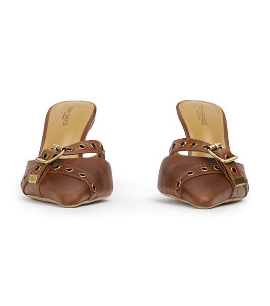 Brown Tony Bianco Savoir Cognac 8cm Court Shoes | FUSHY11933