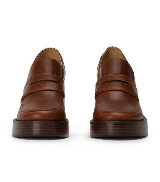 Brown Tony Bianco Taranto Cognac 9cm Loafers | TUSWZ23078