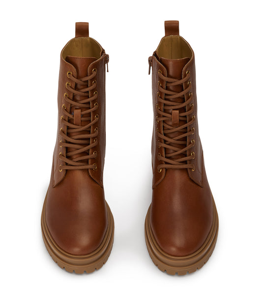 Brown Tony Bianco Wya Cognac 4.5cm Combat Boots | USNZX23440