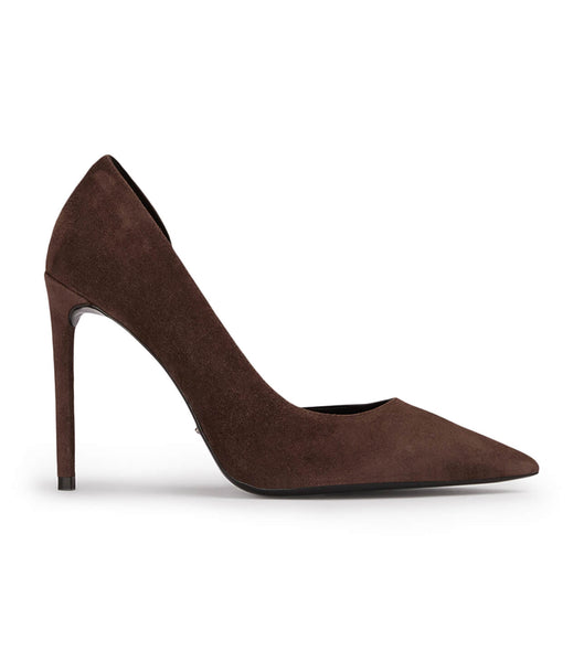 Chocolate Tony Bianco Alyx Espresso Suede 10.5cm Stiletto Heels | USNZX13983