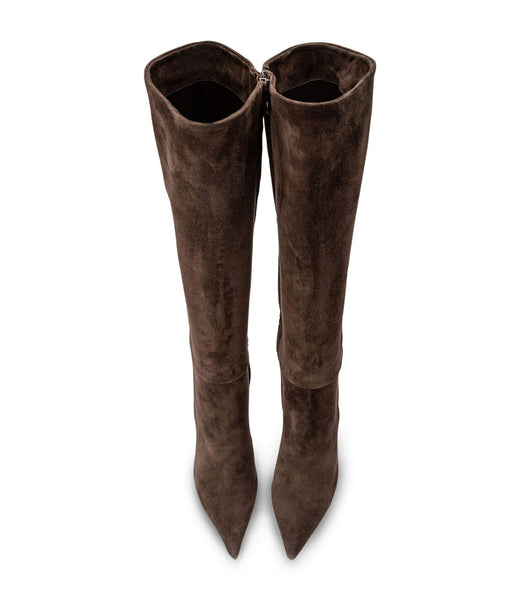 Chocolate Tony Bianco Apollo Espresso Suede 10.5cm Mid Calf Boots | DUSVO84890