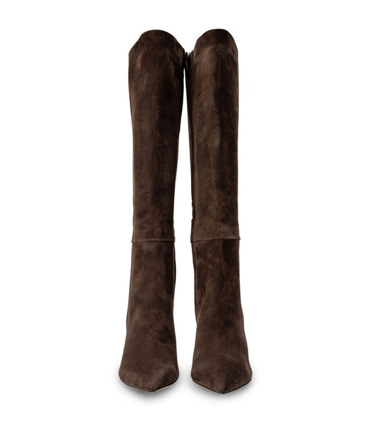 Chocolate Tony Bianco Apollo Espresso Suede 10.5cm Mid Calf Boots | DUSVO84890