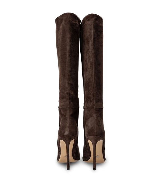 Chocolate Tony Bianco Apollo Espresso Suede 10.5cm Mid Calf Boots | DUSVO84890