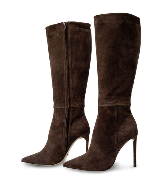 Chocolate Tony Bianco Apollo Espresso Suede 10.5cm Knee High Boots | ZUSNQ28035