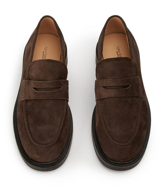 Chocolate Tony Bianco Cherish Espresso Suede 4.5cm Loafers | TUSWZ54269