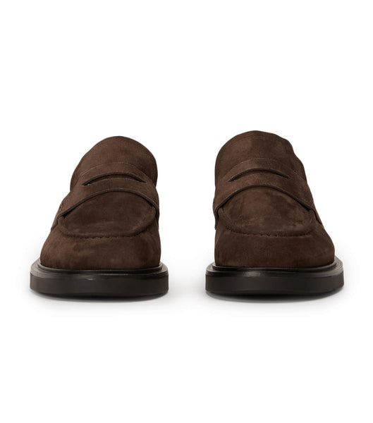 Chocolate Tony Bianco Cherish Espresso Suede 4.5cm Loafers | TUSWZ54269