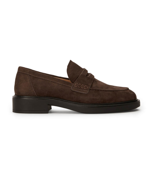 Chocolate Tony Bianco Cherish Espresso Suede 4.5cm Loafers | TUSWZ54269