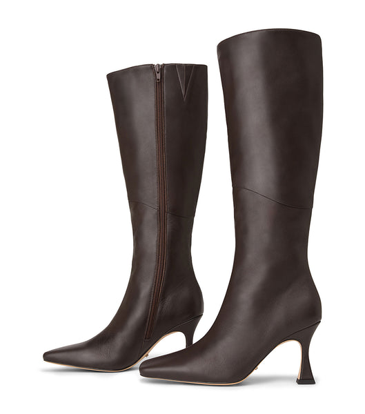 Chocolate Tony Bianco Fantasy Chocolate Nappa 8cm Heeled Boots | USJZR23245