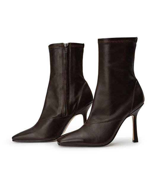 Chocolate Tony Bianco Halsey Chocolate Nappa 10.5cm Heeled Boots | USCIF75796