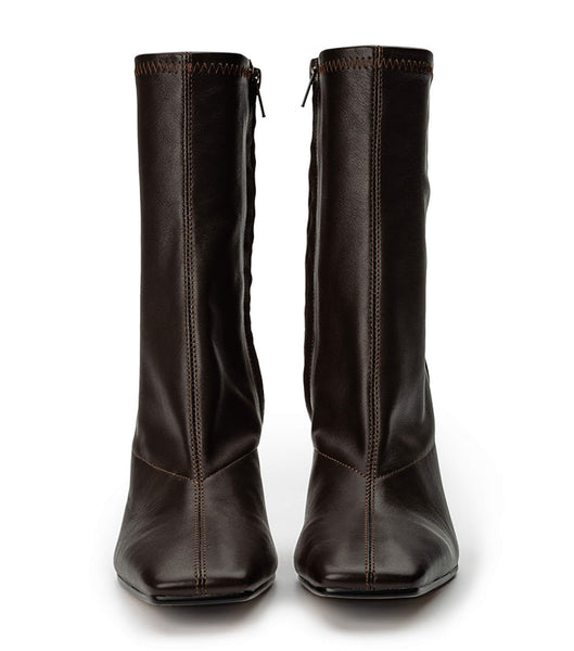 Chocolate Tony Bianco Halsey Chocolate Nappa 10.5cm Stiletto Boots | XUSBH59298