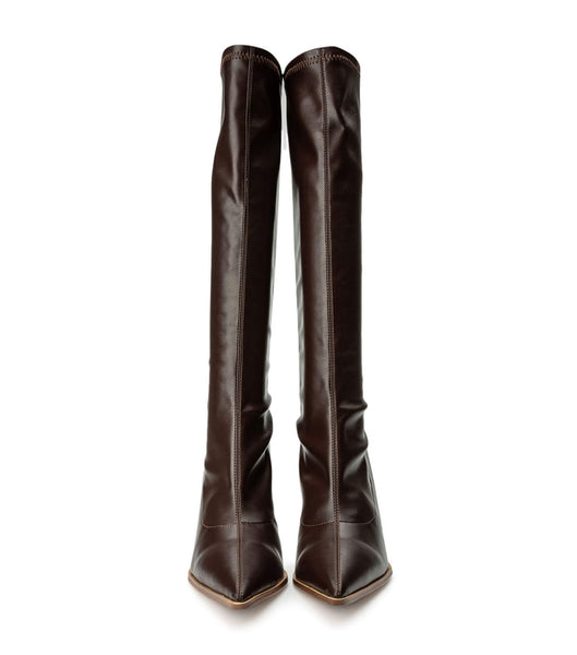 Chocolate Tony Bianco Knight Choc Venezia 9.5cm Mid Calf Boots | BUSSO58330