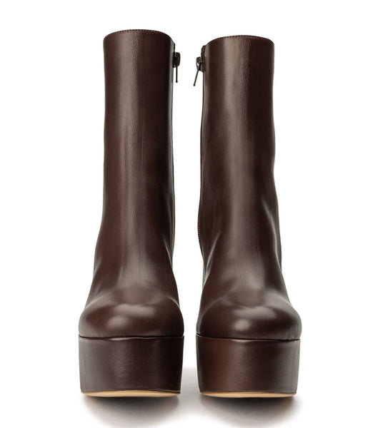 Chocolate Tony Bianco Tyra Choc Como 12cm Platform Boots | MUSHR66478