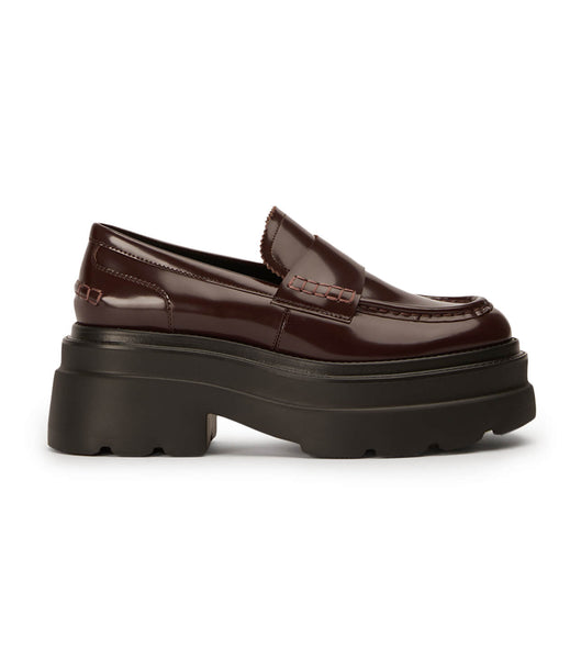 Chocolate Tony Bianco Zomp Vino Hi Shine 7.5cm Loafers | YUSGT20693