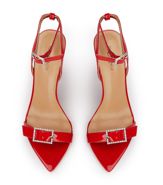 Deep Red Tony Bianco Mopsy Scarlet Patent 10.5cm Stiletto Heels | EUSHC88095