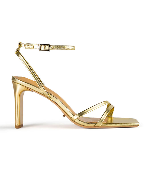 Gold / Metal Tony Bianco Corso Gold Nappa Metallic 8.5cm Low Heels | GUSUC84766