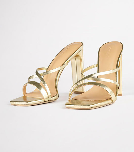 Gold / Metal Tony Bianco Fior Gold Nappa Metallic 11cm Event Heels | GUSUC91856