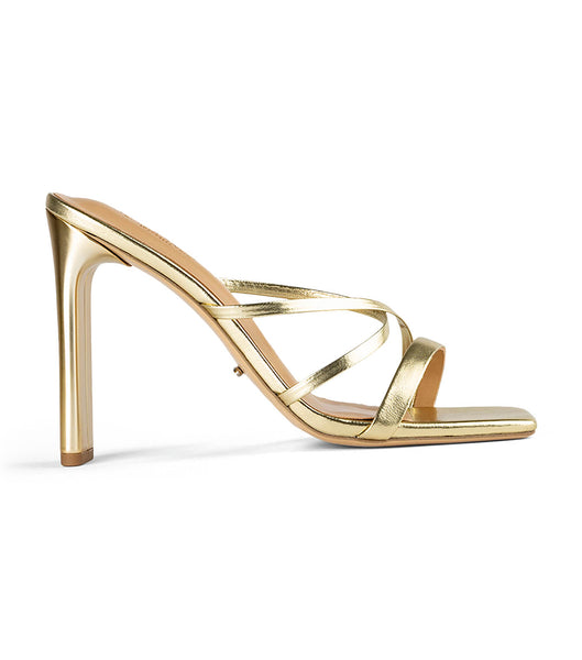 Gold / Metal Tony Bianco Fior Gold Nappa Metallic 11cm Event Heels | GUSUC91856