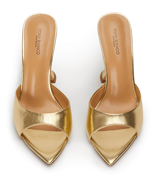 Gold / Metal Tony Bianco Marcel Gold Nappa Metallic 10.5cm Event Heels | AUSWC34184