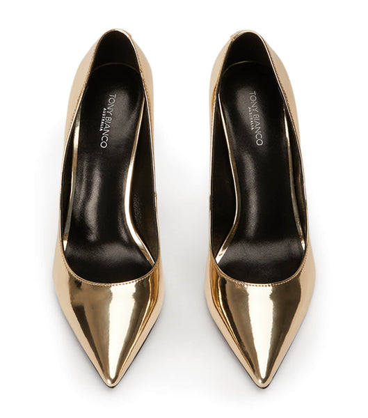 Gold Tony Bianco Anja Gold Shine 10.5cm Court Shoes | USIIZ51184