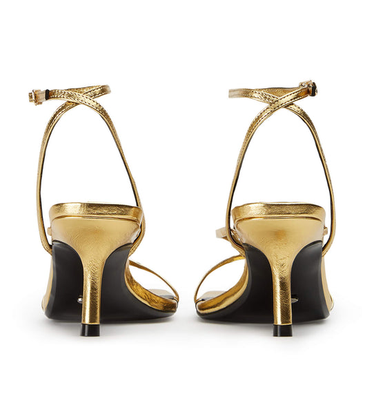 Gold Tony Bianco Avi Gold Foil 6.5cm Event Heels | USZDE55738