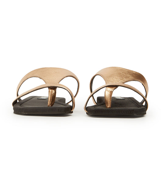 Gold Tony Bianco Eman Antique Gold Nappa 1.5cm Sandals | SUSVO67128