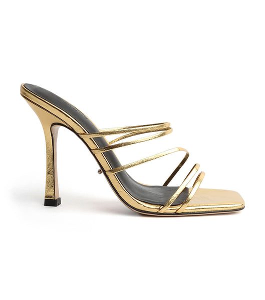 Gold Tony Bianco Foxie Gold Foil 10.5cm Stiletto Heels | EUSHC48461