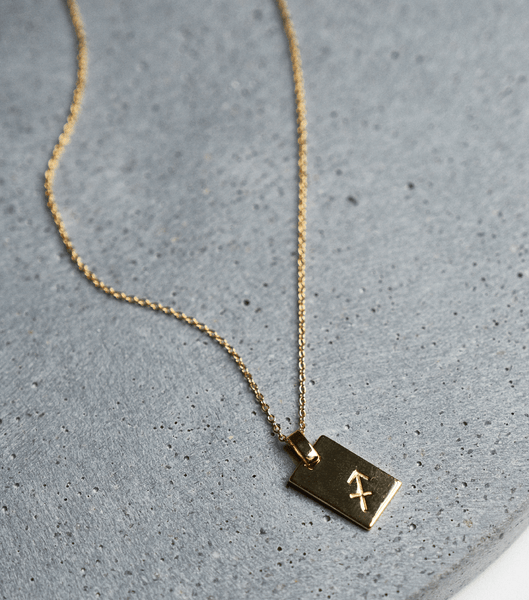 Gold Tony Bianco Gold Sagittarius Zodiac Necklace Accessories | MUSFT80873