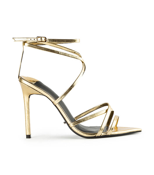 Gold Tony Bianco Marcy Gold Foil 10.5cm Stiletto Heels | USNZX25613