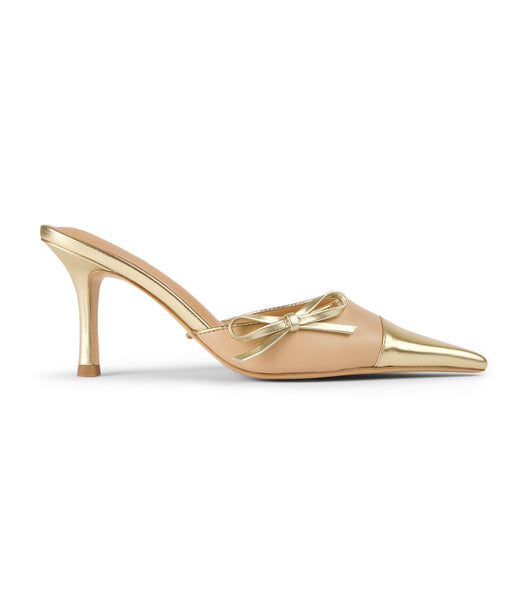 Gold Tony Bianco Shirley Beech/Gold 8cm Court Shoes | USJVR25893