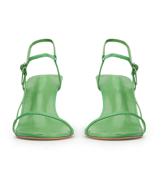 Green Tony Bianco Caprice Acid Green 7cm Low Heels | DUSKV96906