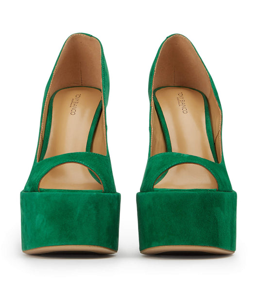 Green Tony Bianco Jolee Jade Suede 15cm Stiletto Heels | MUSHR95904