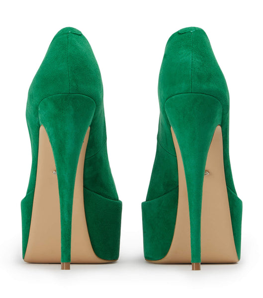 Green Tony Bianco Jolee Jade Suede 15cm Stiletto Heels | MUSHR95904