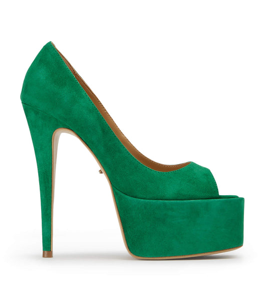 Green Tony Bianco Jolee Jade Suede 15cm Stiletto Heels | MUSHR95904