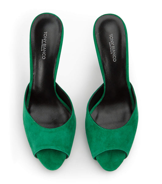 Green Tony Bianco Love Jade Suede 12cm Platform Shoes | GUSEC39021