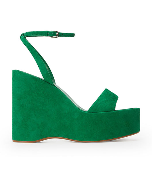 Green Tony Bianco Vesna Jade Suede 13cm Platform Shoes | SUSNY68326