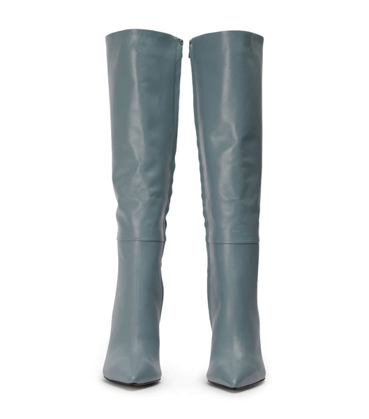 Grey Tony Bianco Apollo Steel Nappa 10.5cm Knee High Boots | DUSVO86439