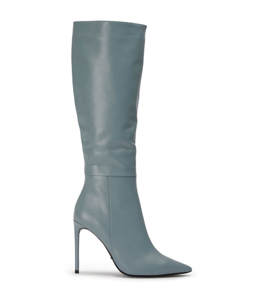 Grey Tony Bianco Apollo Steel Nappa 10.5cm Knee High Boots | DUSVO86439