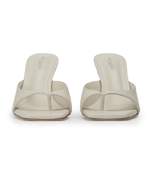 Grey Tony Bianco Crystle Dove Nappa 8.5cm Thong Sandals | FUSUI93904