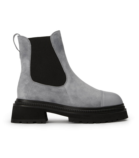 Grey Tony Bianco Hurricane Steel Grey Suede 5.5cm Combat Boots | USICD37498