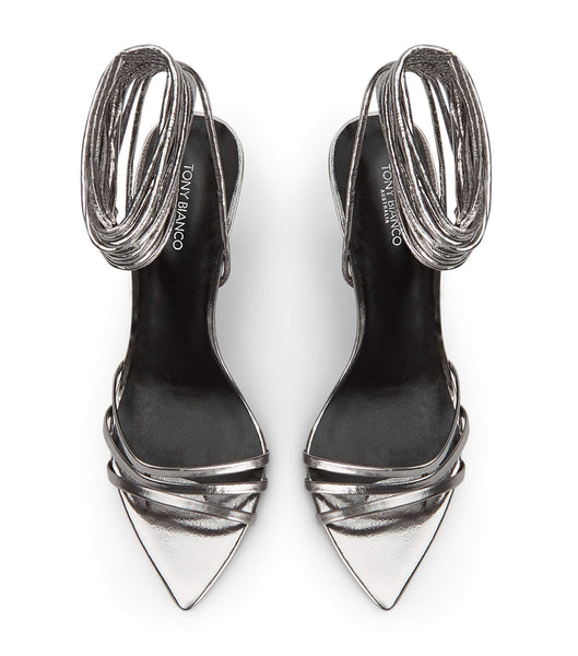 Grey Tony Bianco Mavis Gunmetal Glimmer 10.5cm Stiletto Heels | SUSNY65134