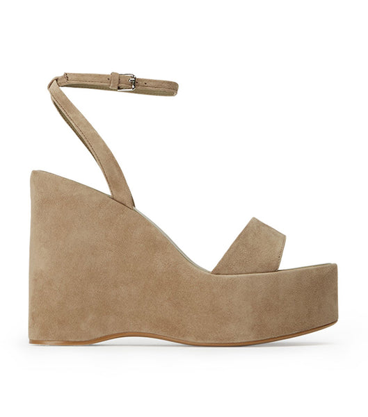 Grey Tony Bianco Vesna Stone Suede 13cm Wedges | USXBR36232