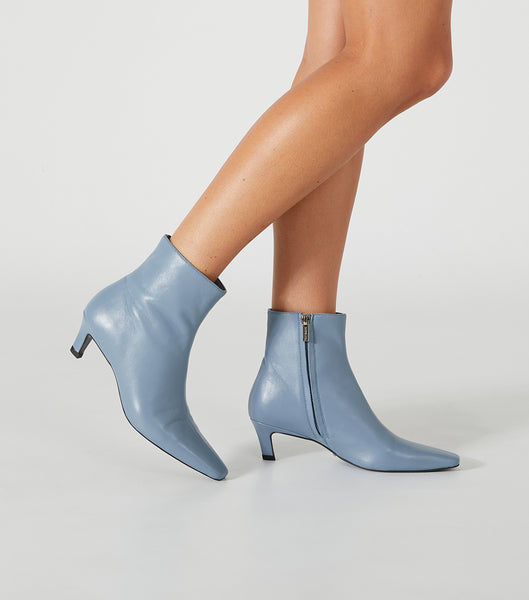 Grey Tony Bianco Vicci Steel Nappa 5cm Ankle Boots | XUSBH22687